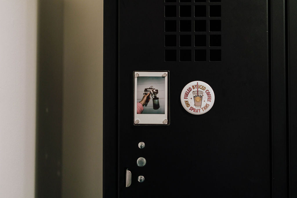 Fueled By Iced Coffee & Spray Tans Button Magnet