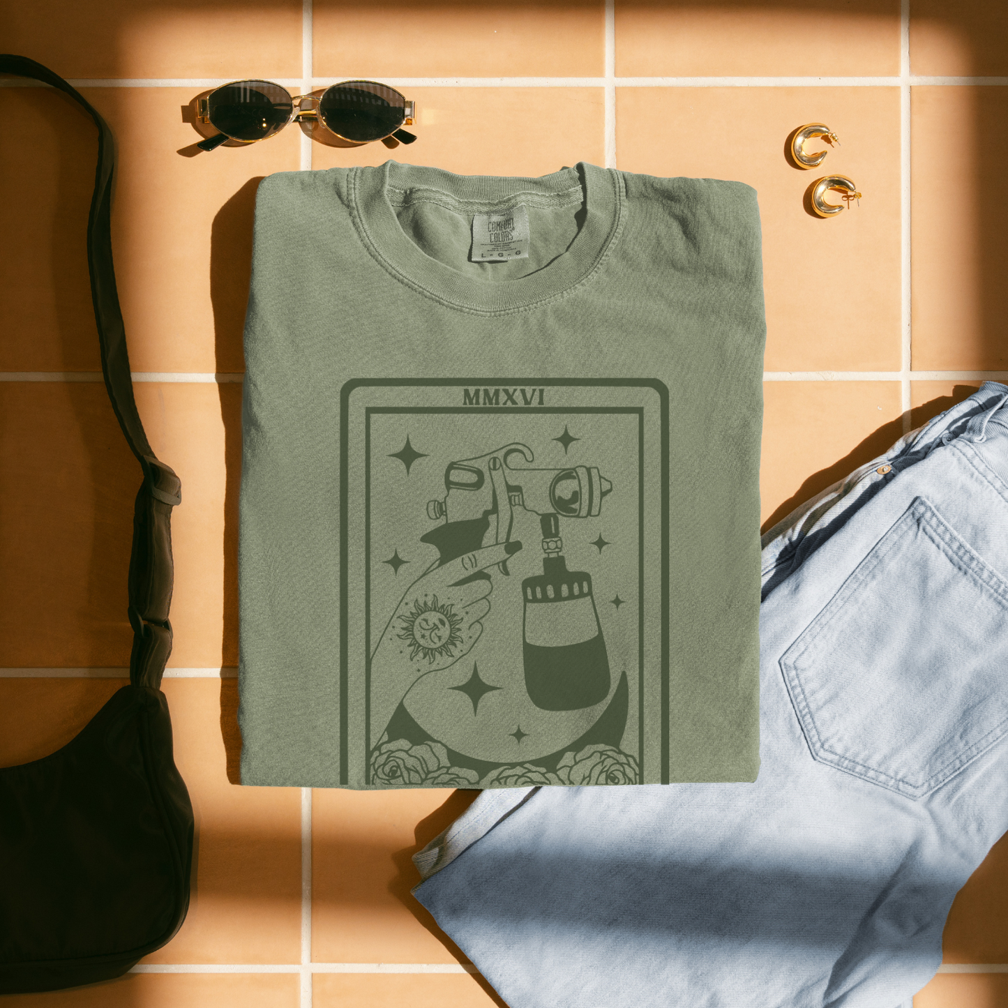 Spray Tan Tarot Graphic Tee