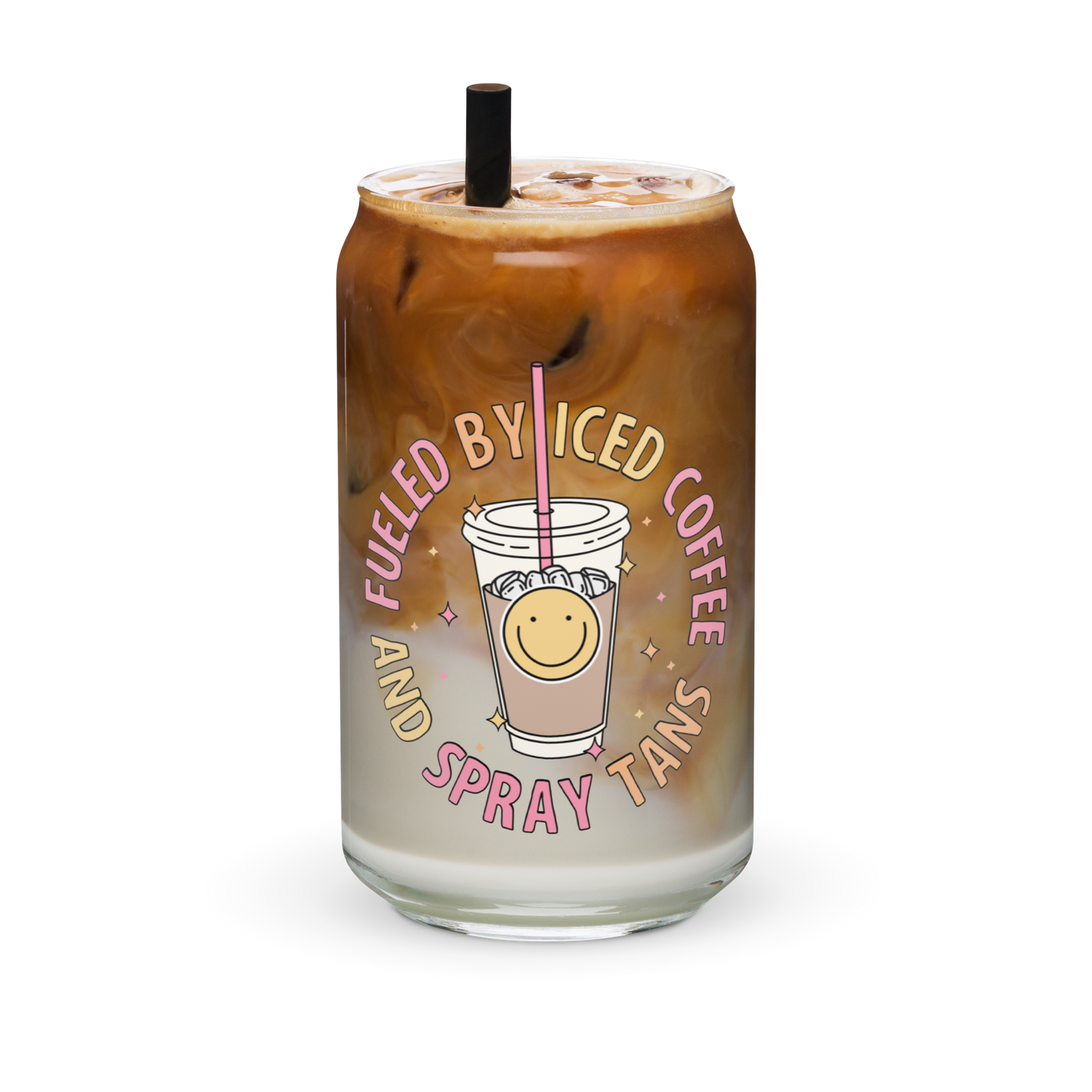 Can Shaped Glass Cup | Fueled By Iced Coffee And Spray Tans