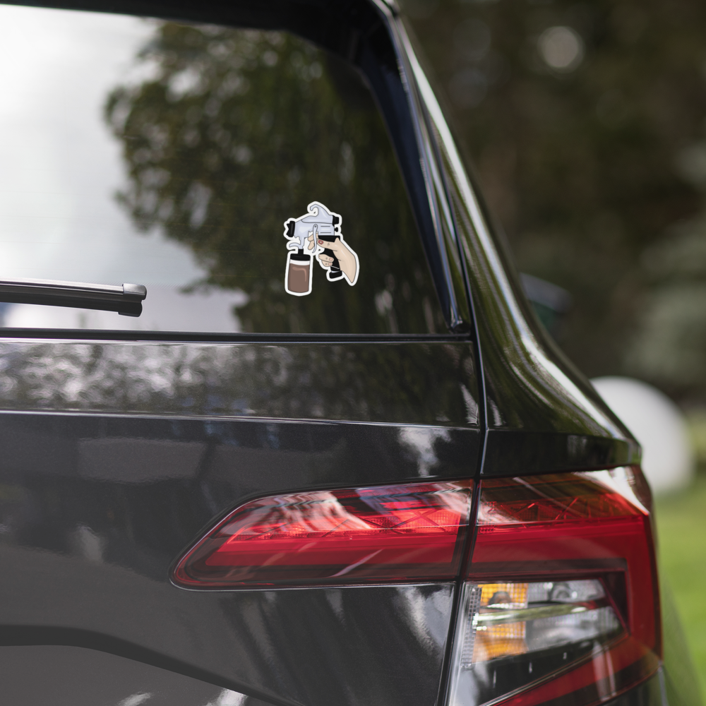 Spray Tan Gun Vinyl Sticker