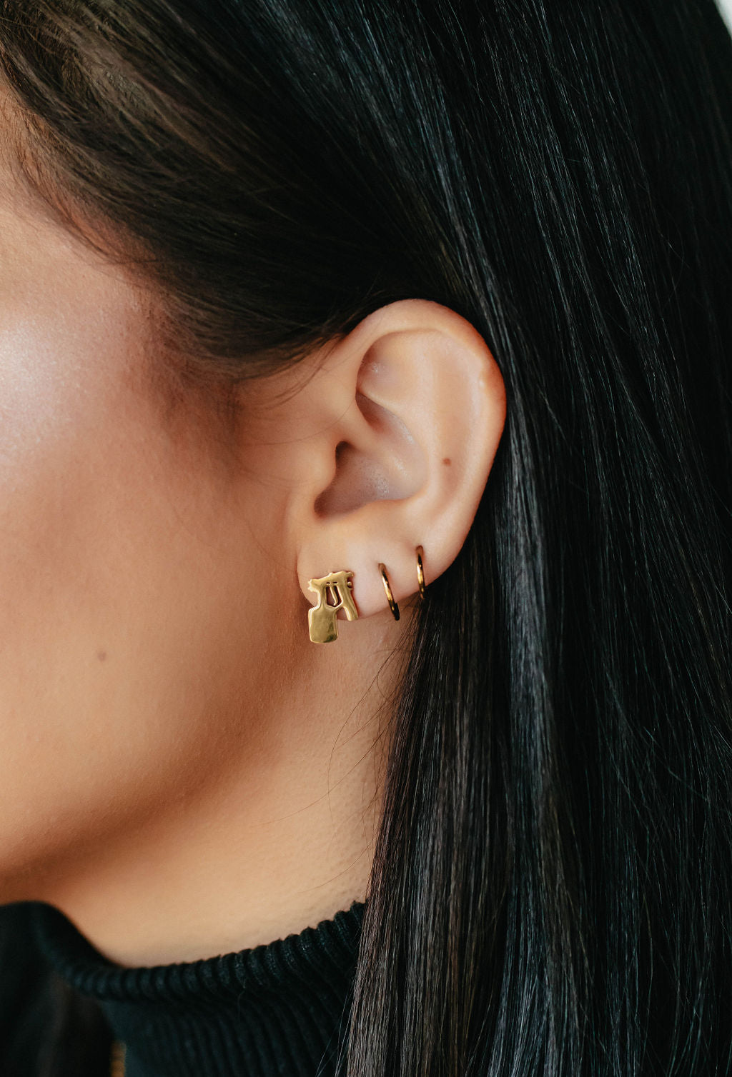 Spray Tan Gun Earrings