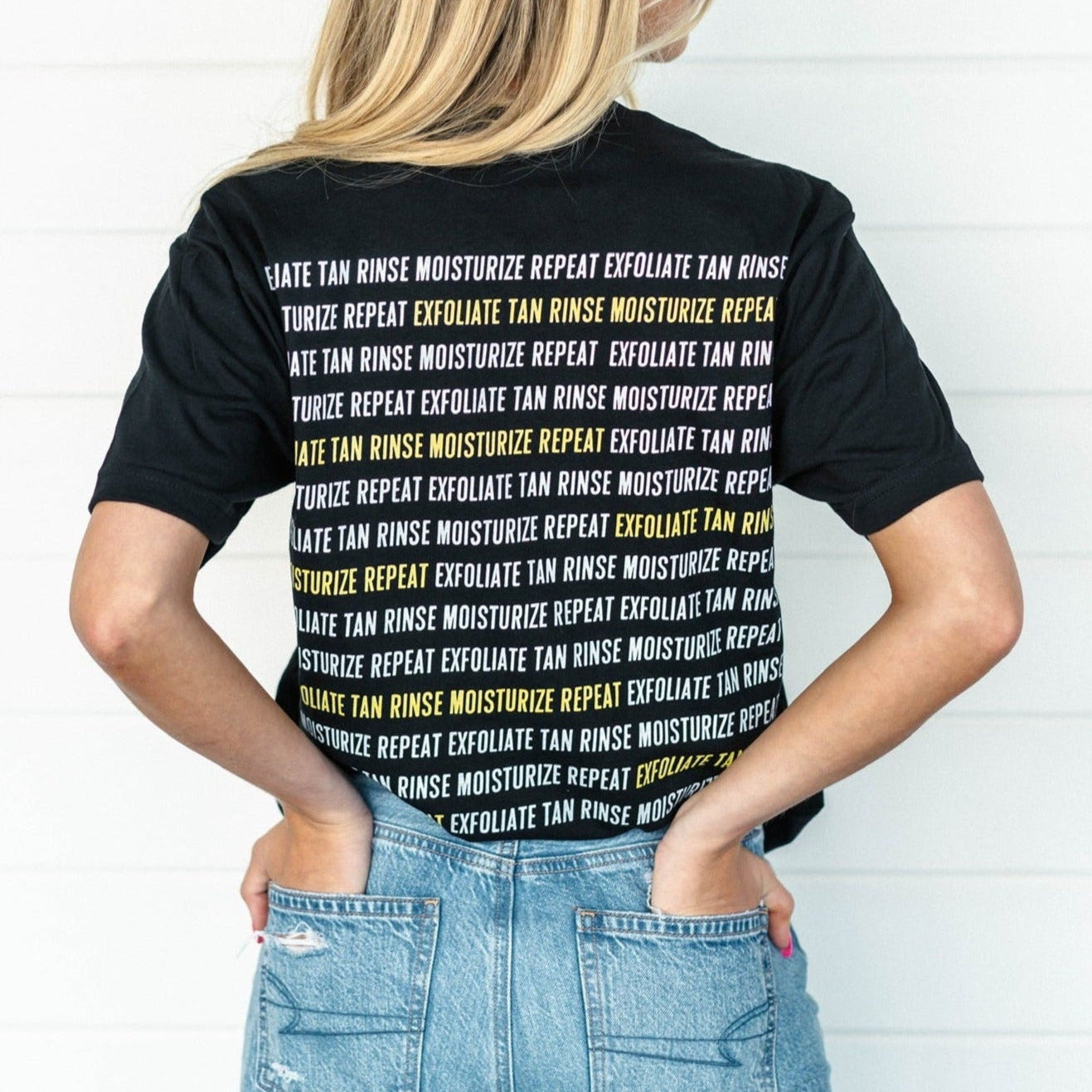Exfoliate Tan Rinse Moisturize Repeat Graphic Tee (OG Collection)