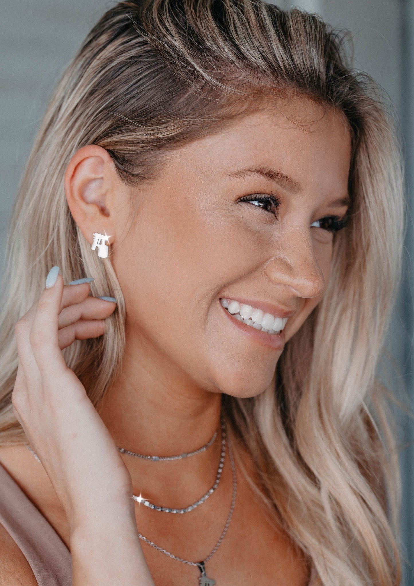 Spray Tan Gun Earrings