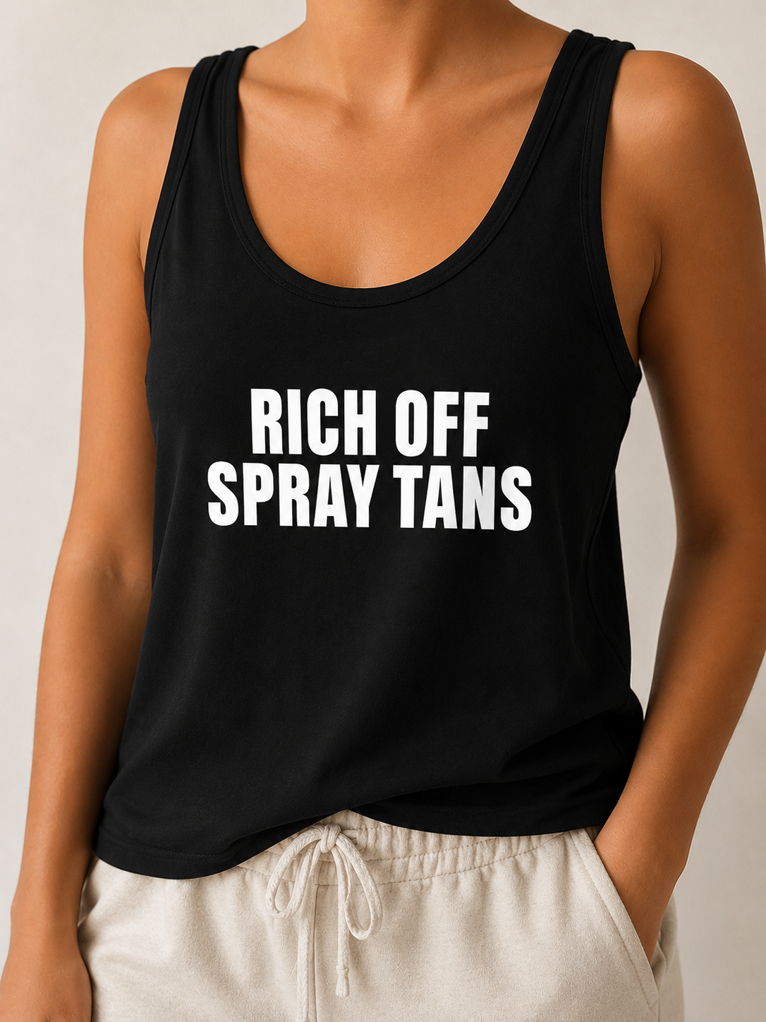 Rich Off Spray Tans Tank | ALT SUN X SUNNY HUNNY