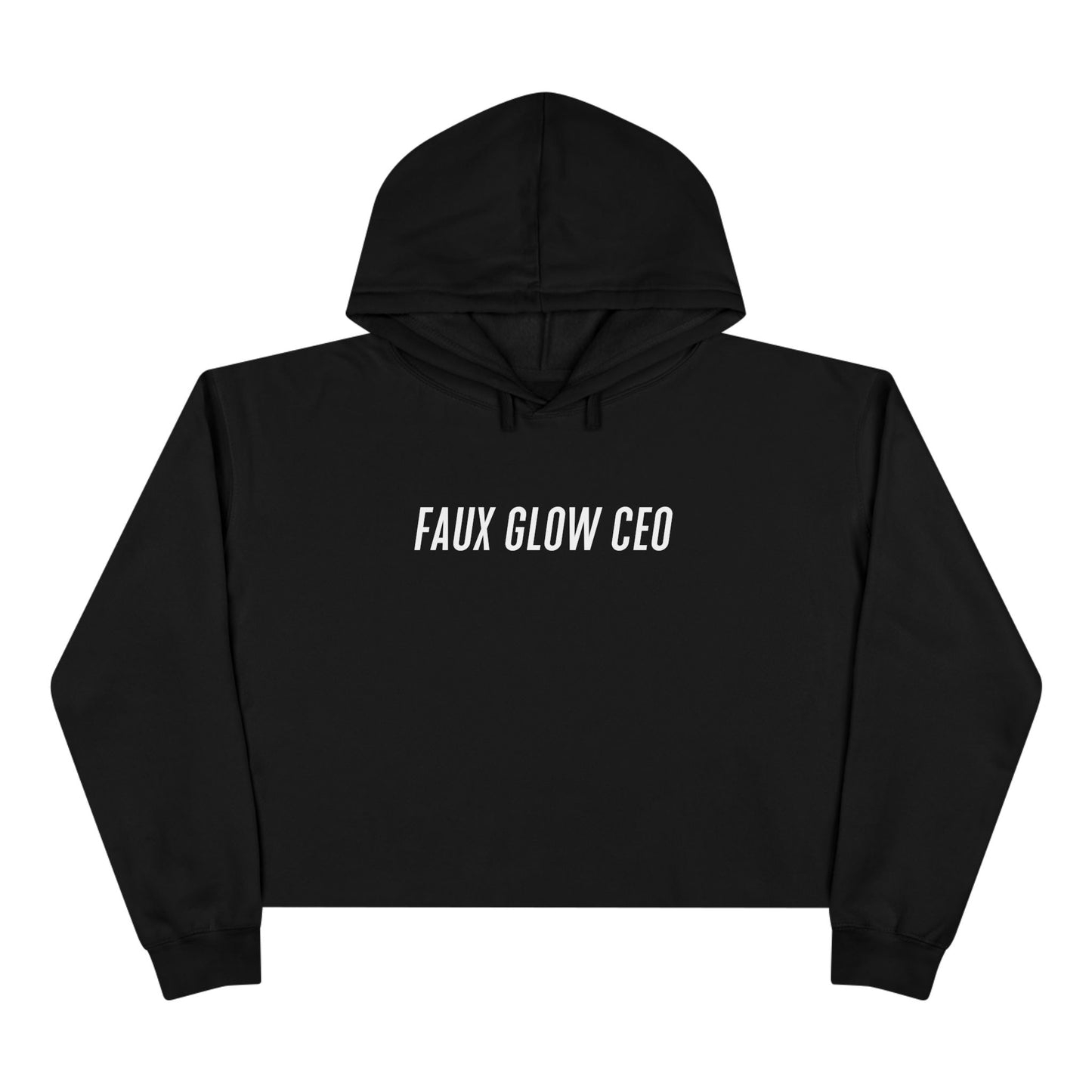 Faux Glow CEO Cropped Hoodie