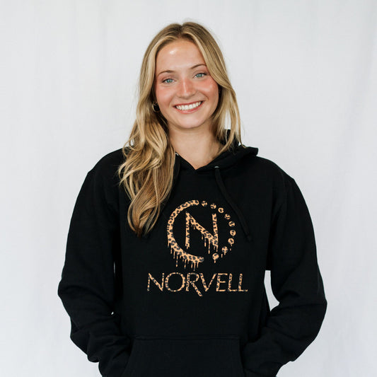 NORVELL Leopard Drip Hoodie