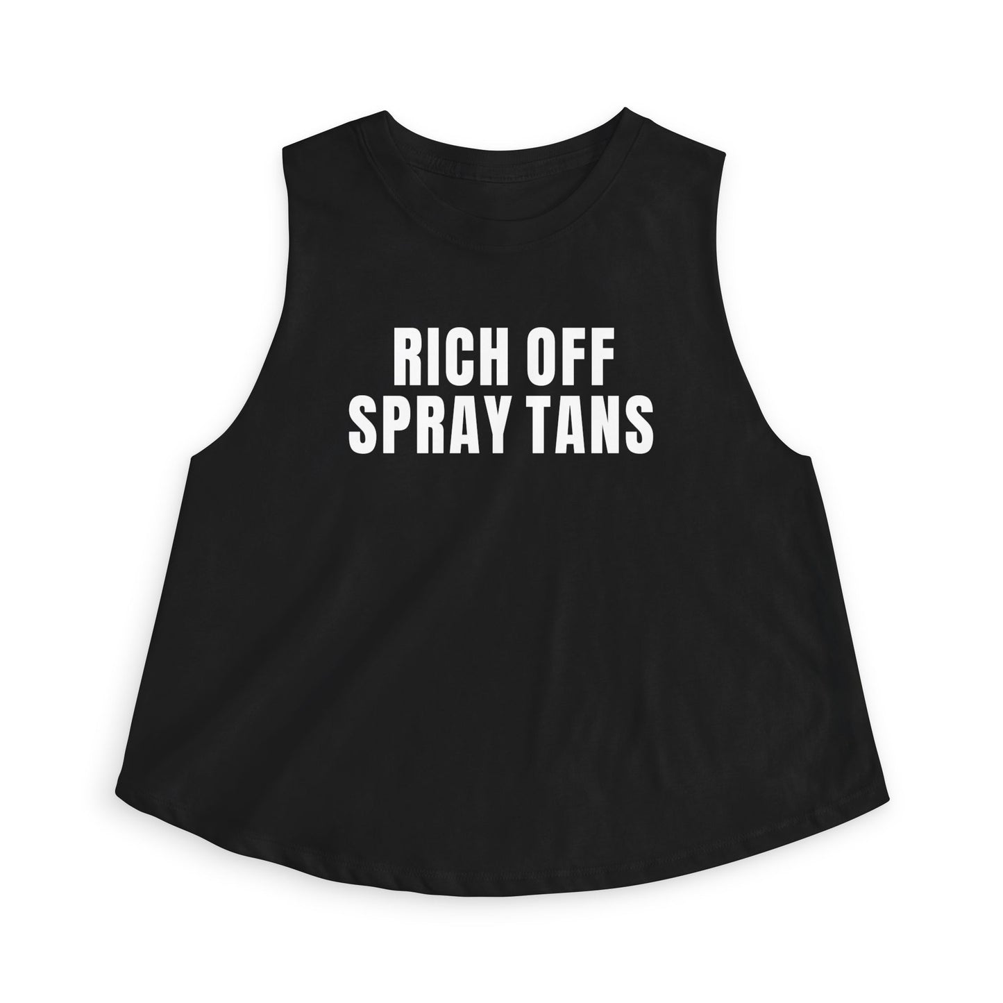 Rich Off Spray Tans Crop Tank | ALT SUN X SUNNY HUNNY