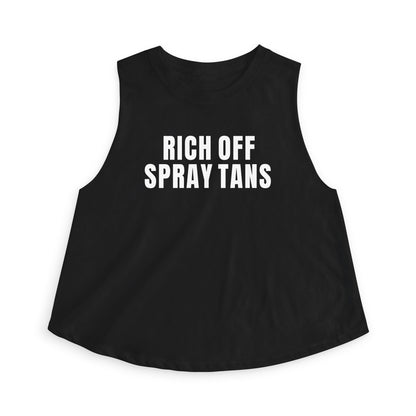 Rich Off Spray Tans Crop Tank | ALT SUN X SUNNY HUNNY