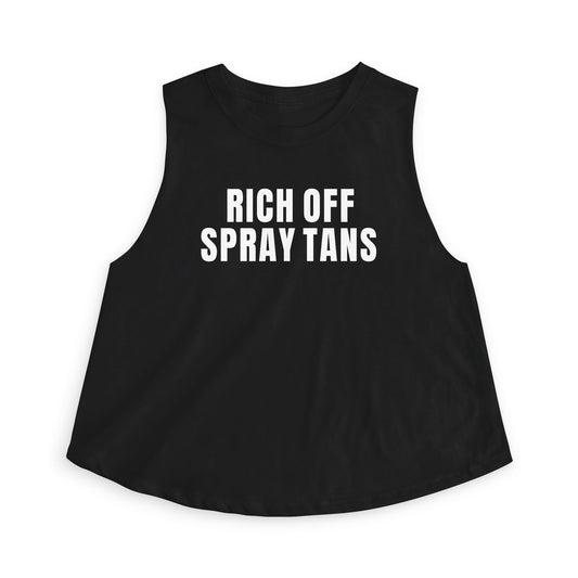Rich Off Spray Tans Crop Tank | ALT SUN X SUNNY HUNNY