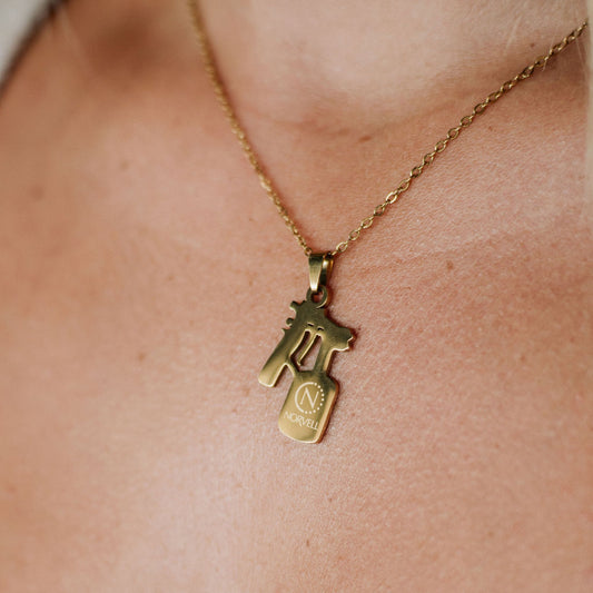 NORVELL Signature Spray Tan Gun Necklace