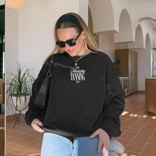 The Thursday Tanning Club Embroidered Crew
