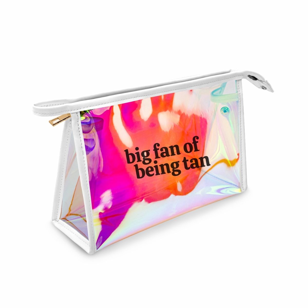 Holographic Makeup Bag | Big Fan of Being Tan