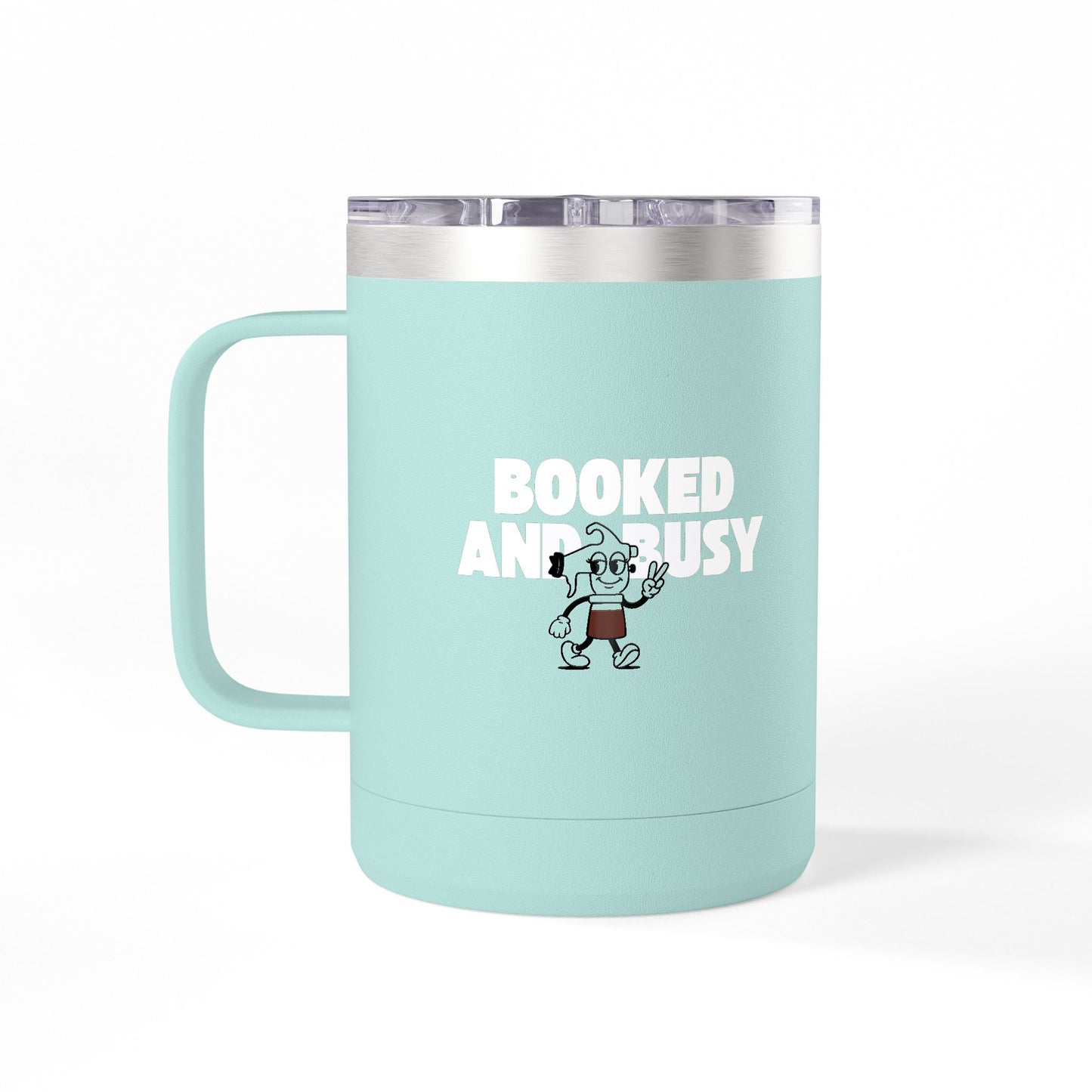 Insulated Coffee Mug 15oz | Booked and Busy