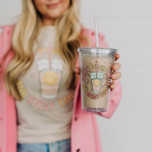Tumbler 16oz | Fueled By Iced Coffee And Spray Tans