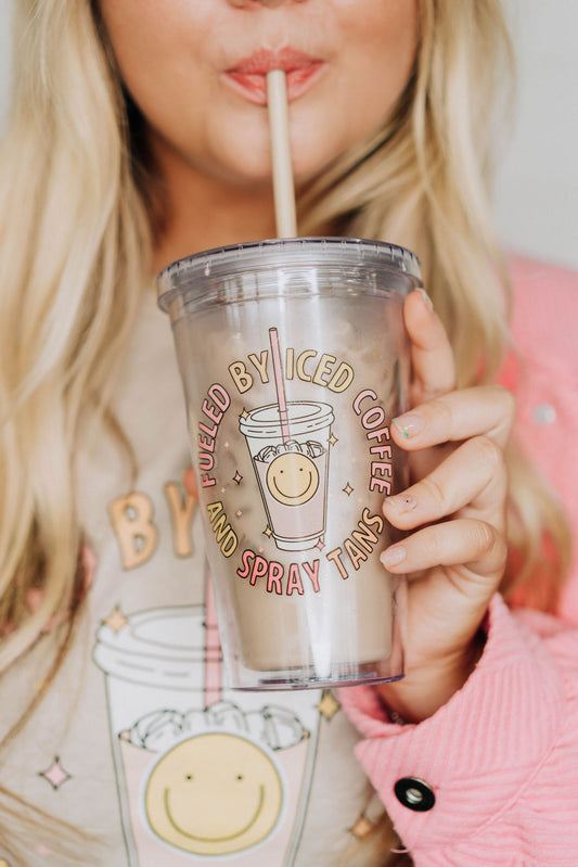 Tumbler 16oz | Fueled By Iced Coffee And Spray Tans