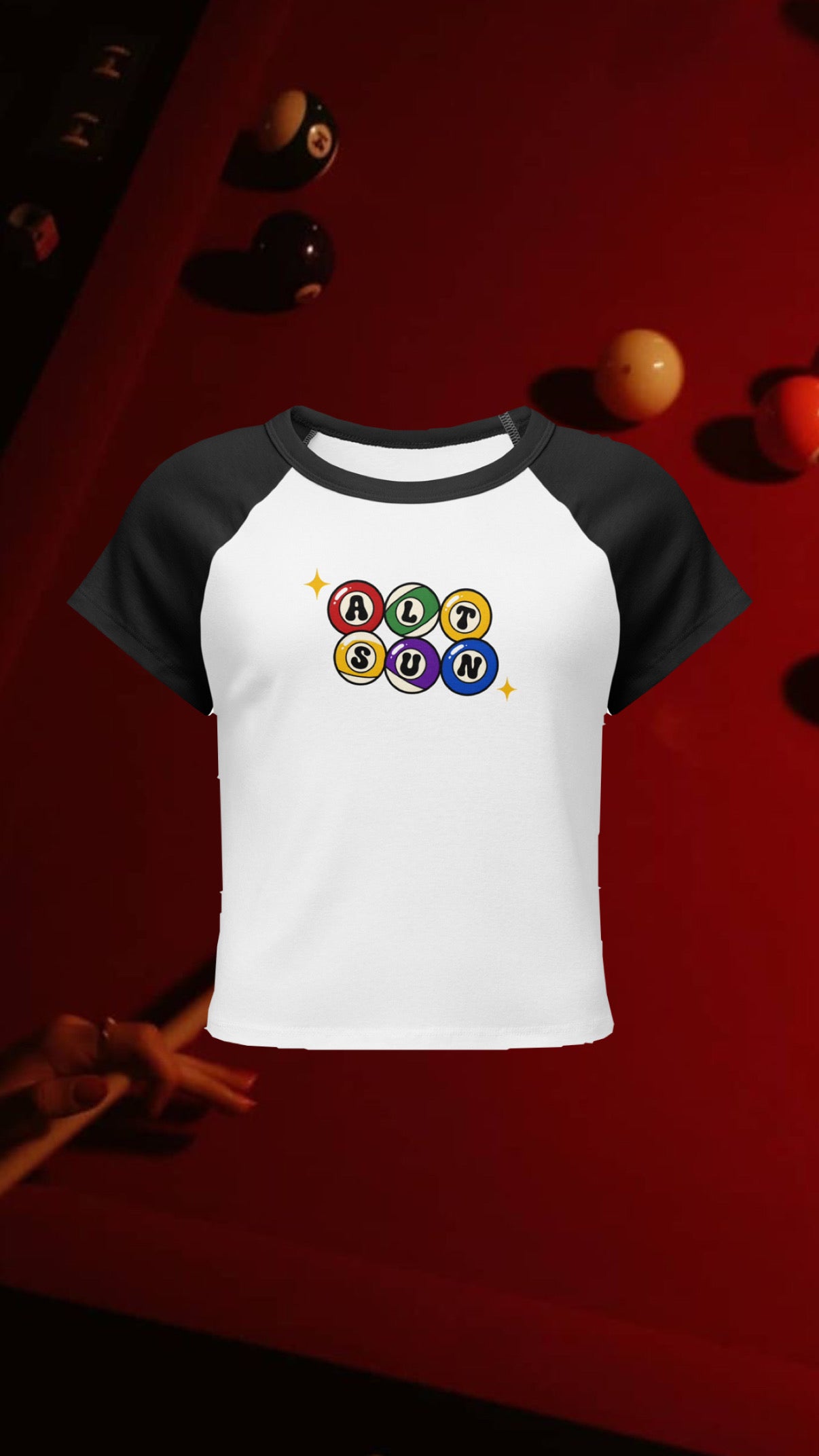 Alt Sun Pool Ball Raglan Tee | ALT SUN X SUNNY HUNNY