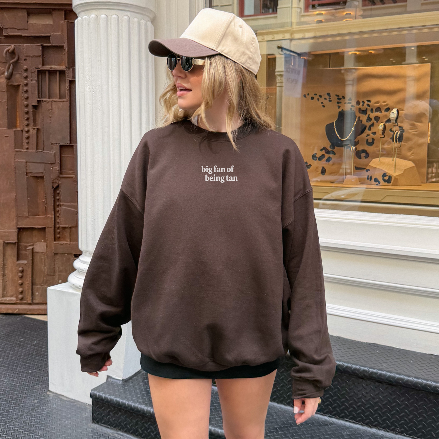 Crewneck Sweatshirt | Big Fan of Being Tan