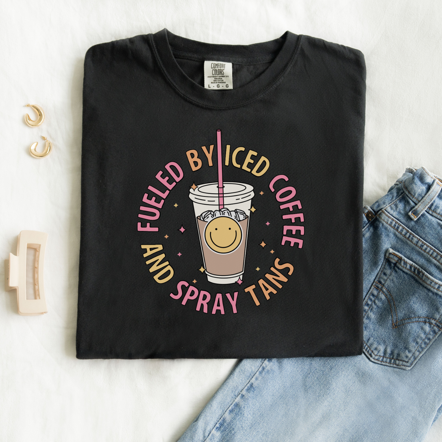 Graphic Tee | Fueled By Iced Coffee And Spray Tans