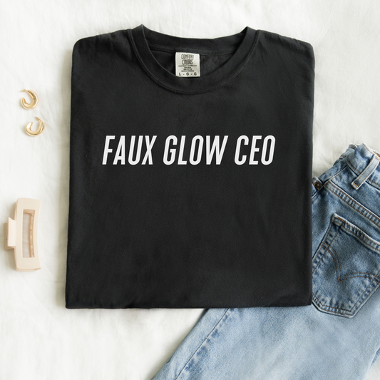 Graphic Tee | Faux Glow CEO