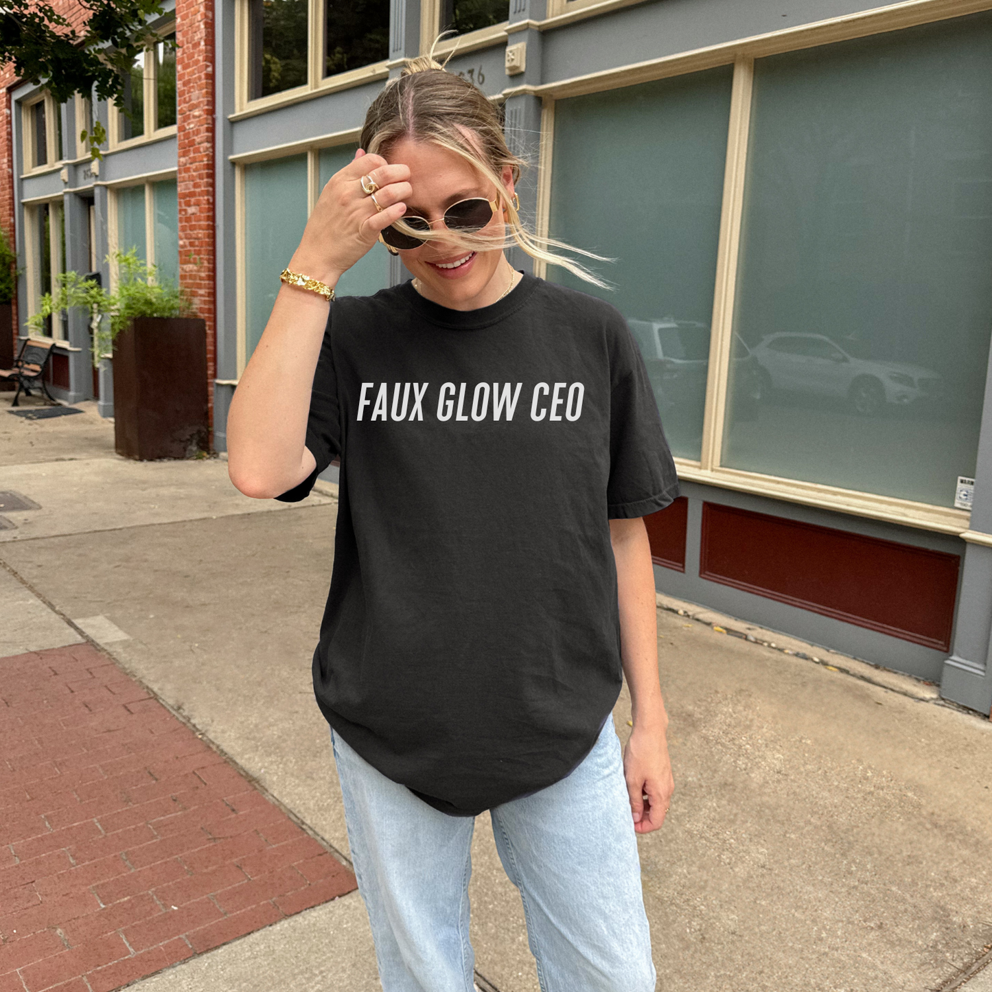 Graphic Tee | Faux Glow CEO