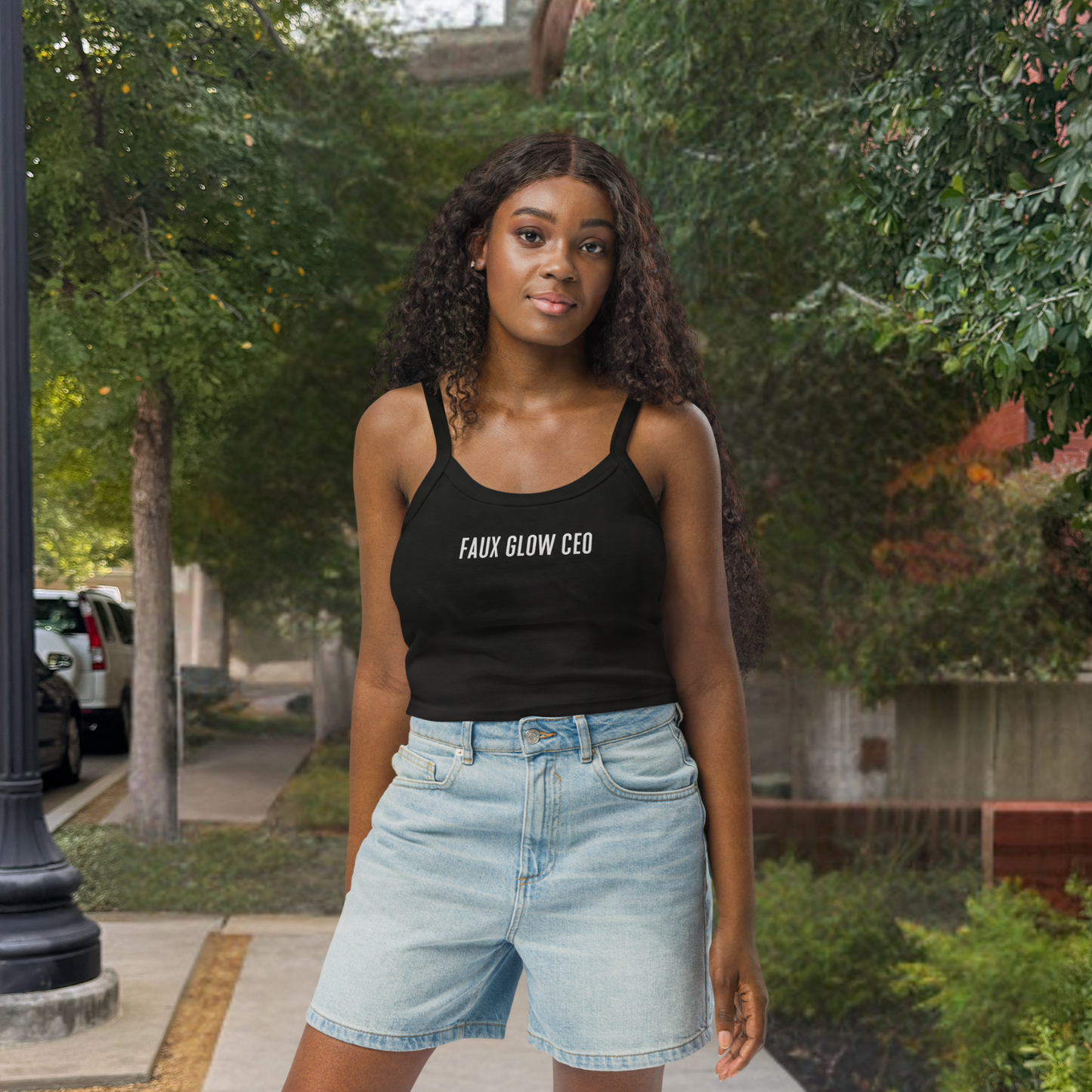 Micro-rib Tank Top | Faux Glow CEO