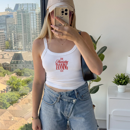 The Thursday Tanning Club micro-rib tank top