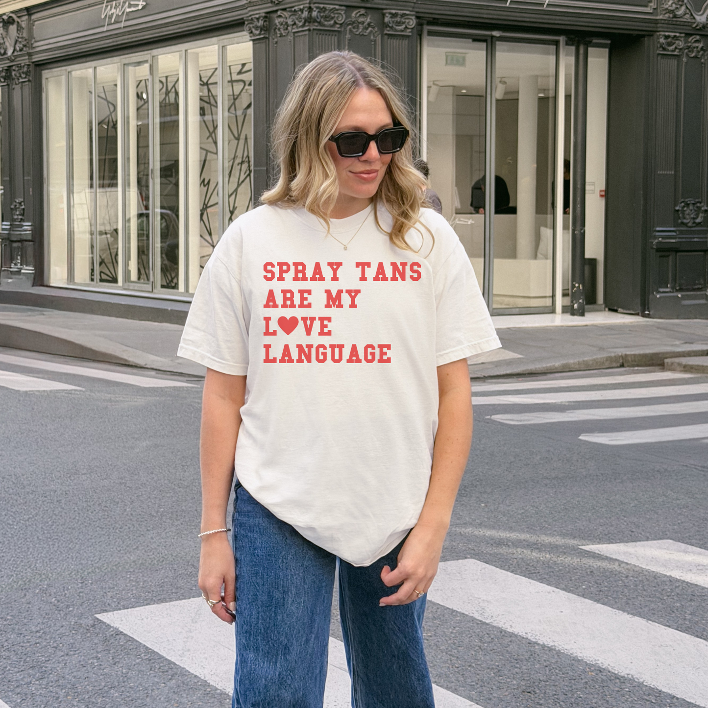 Spray Tans Are My Love Language Graphic Tee