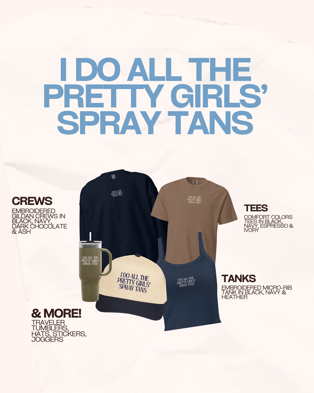 I Do All The Pretty Girls' Spray Tans Embroidered 5 Panel Mid Hat