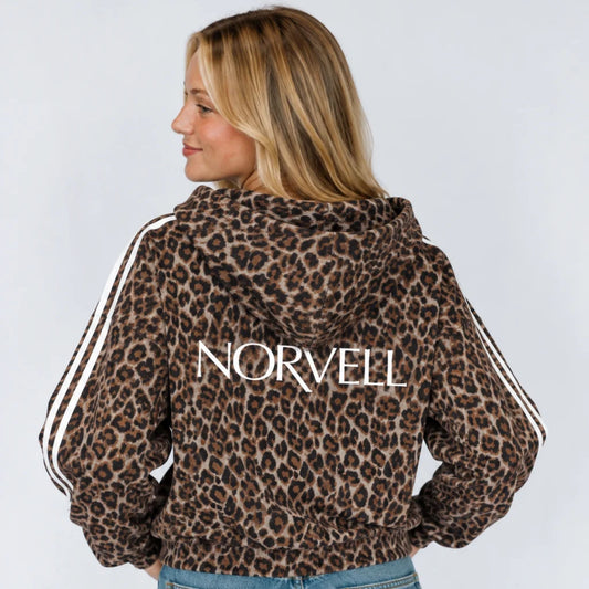 NORVELL Leopard Zip-Up Hoodie