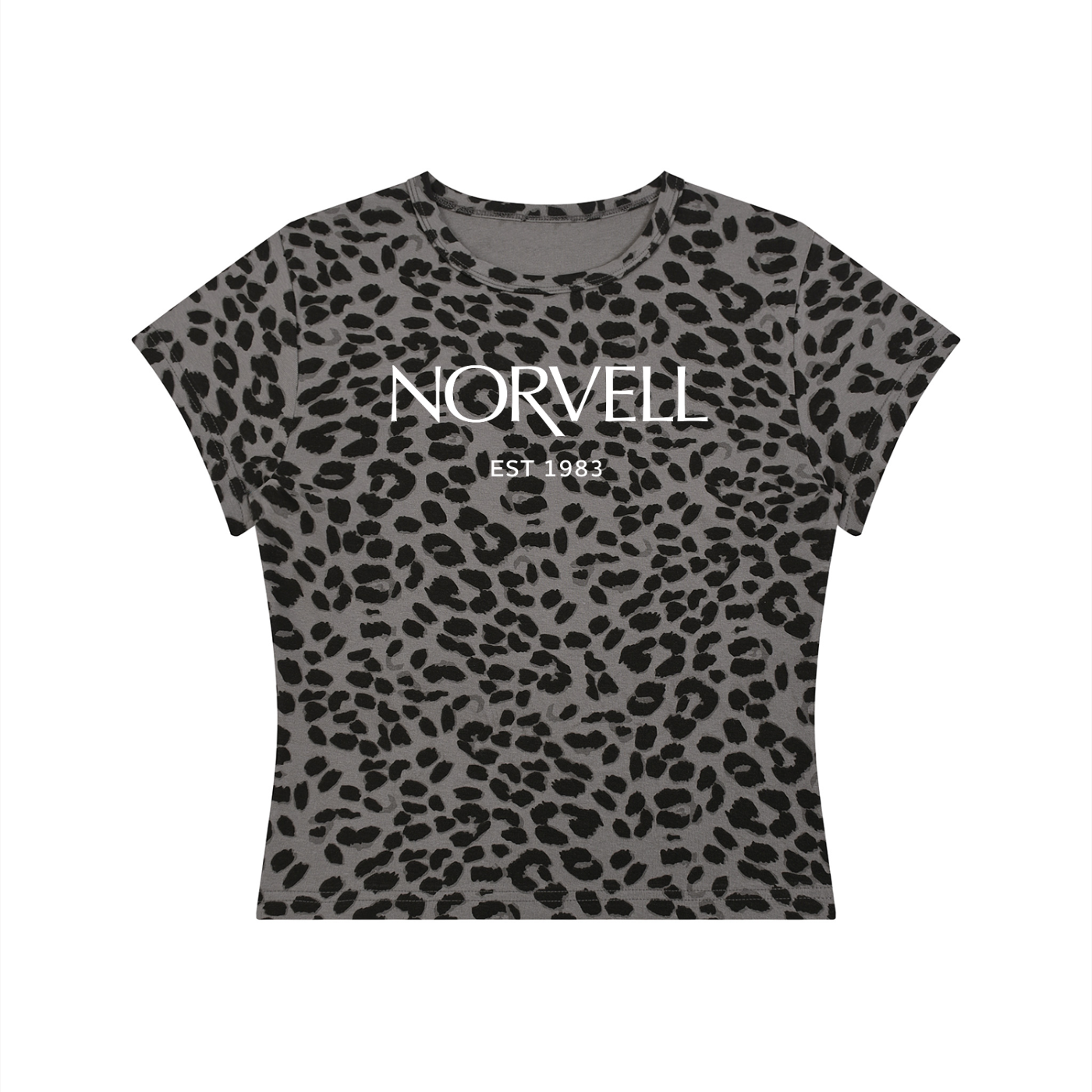 NORVELL Women’s Leopard Print Baby Tee