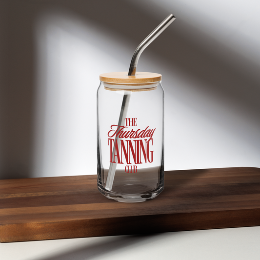 The Thursday Tanning Club Glass Cup