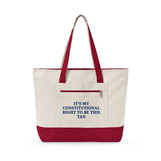 Constitutional Right To Be Tan Canvas Tote Bag