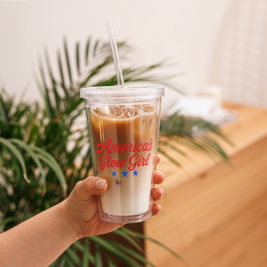 America's Glow Girl Plastic Tumbler