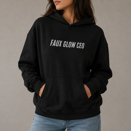 Faux Glow CEO Embroidered Hoodie