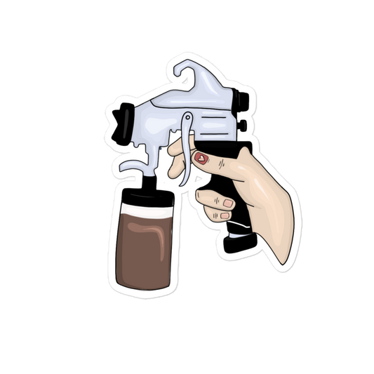 Spray Tan Gun Vinyl Sticker