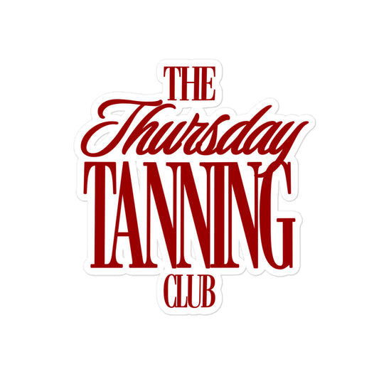 The Thursday Tanning Club Vinyl Sticker
