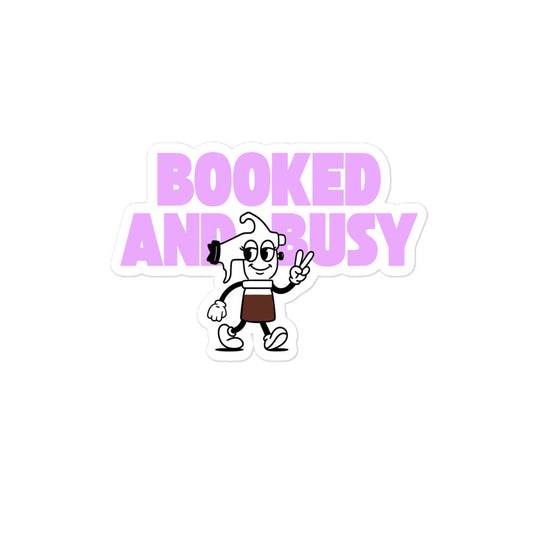 Booked And Busy Vinyl Sticker