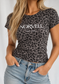 NORVELL Women’s Leopard Print Baby Tee