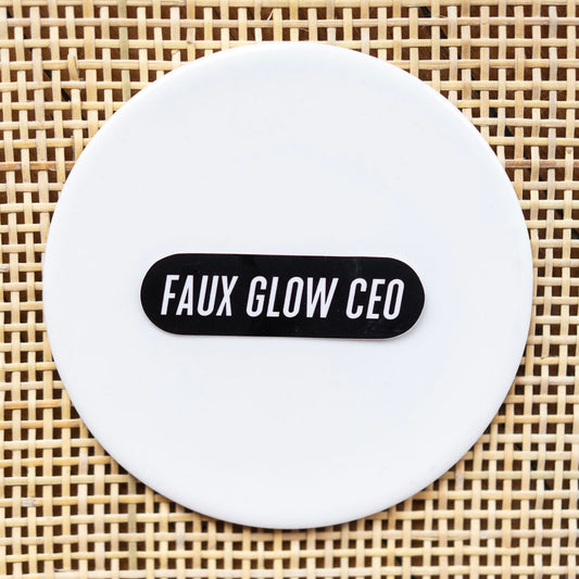 Faux Glow CEO Sticker