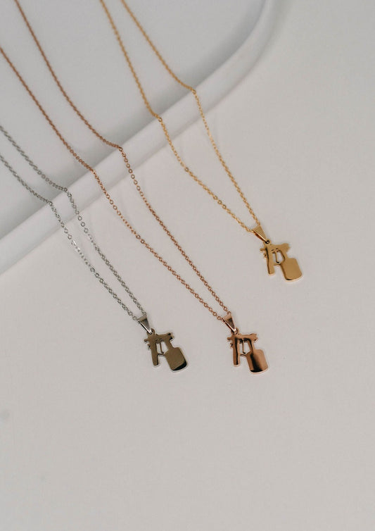 Spray Tan Gun Necklace