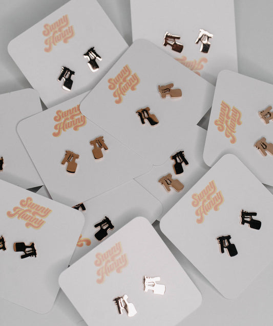 Spray Tan Gun Earrings