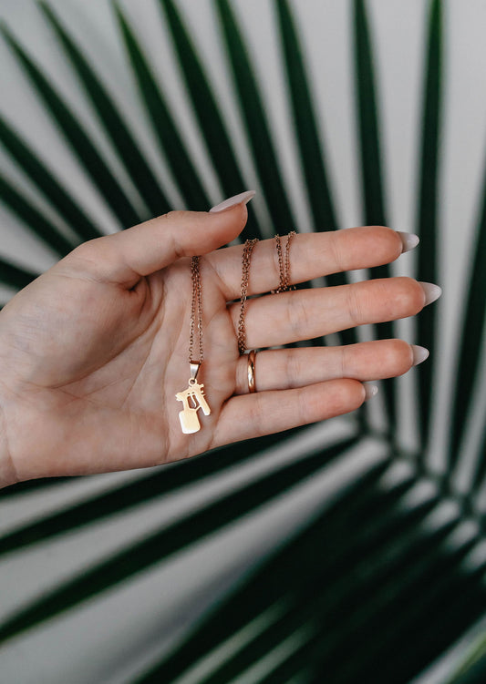 Spray Tan Gun Necklace